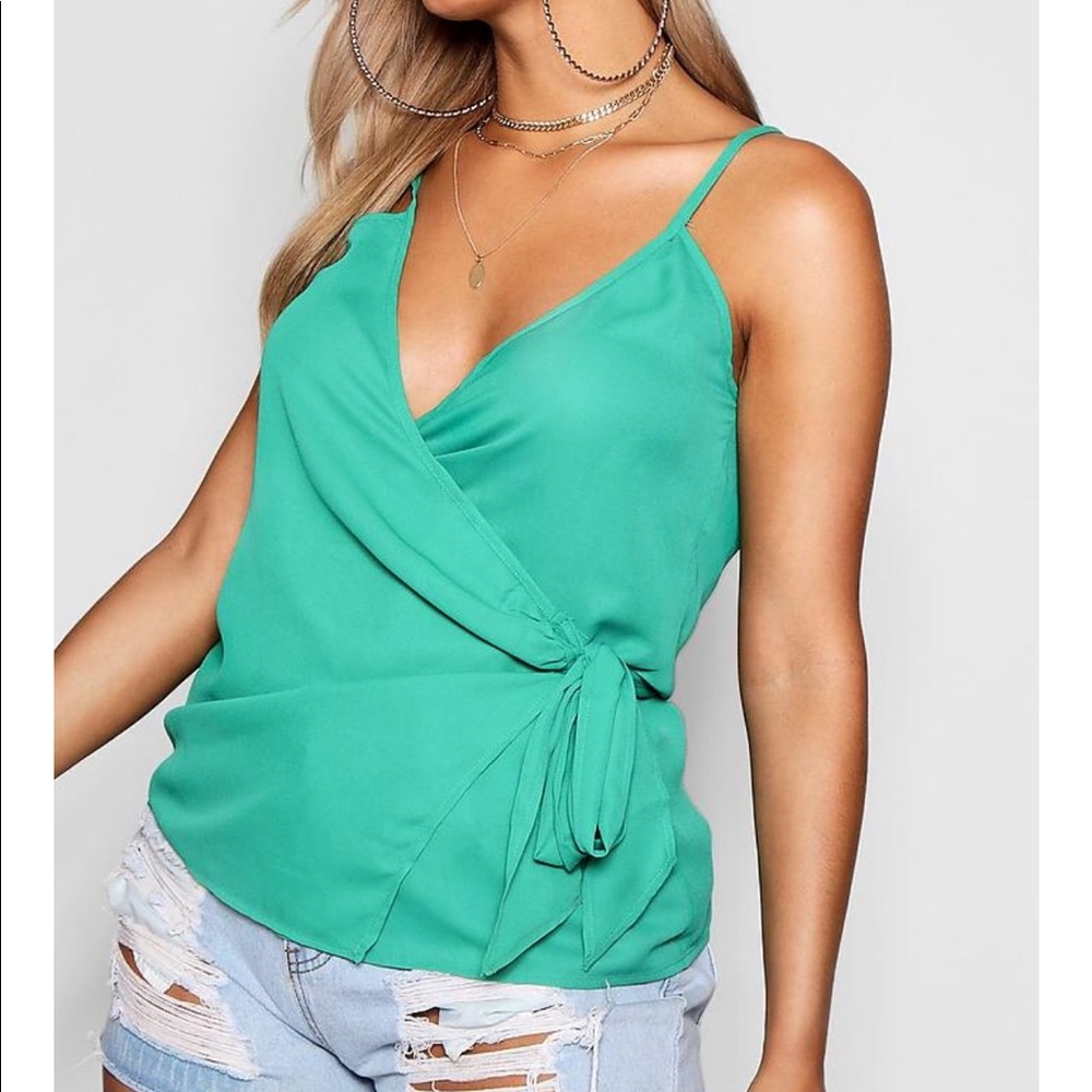 Boohoo wrap top